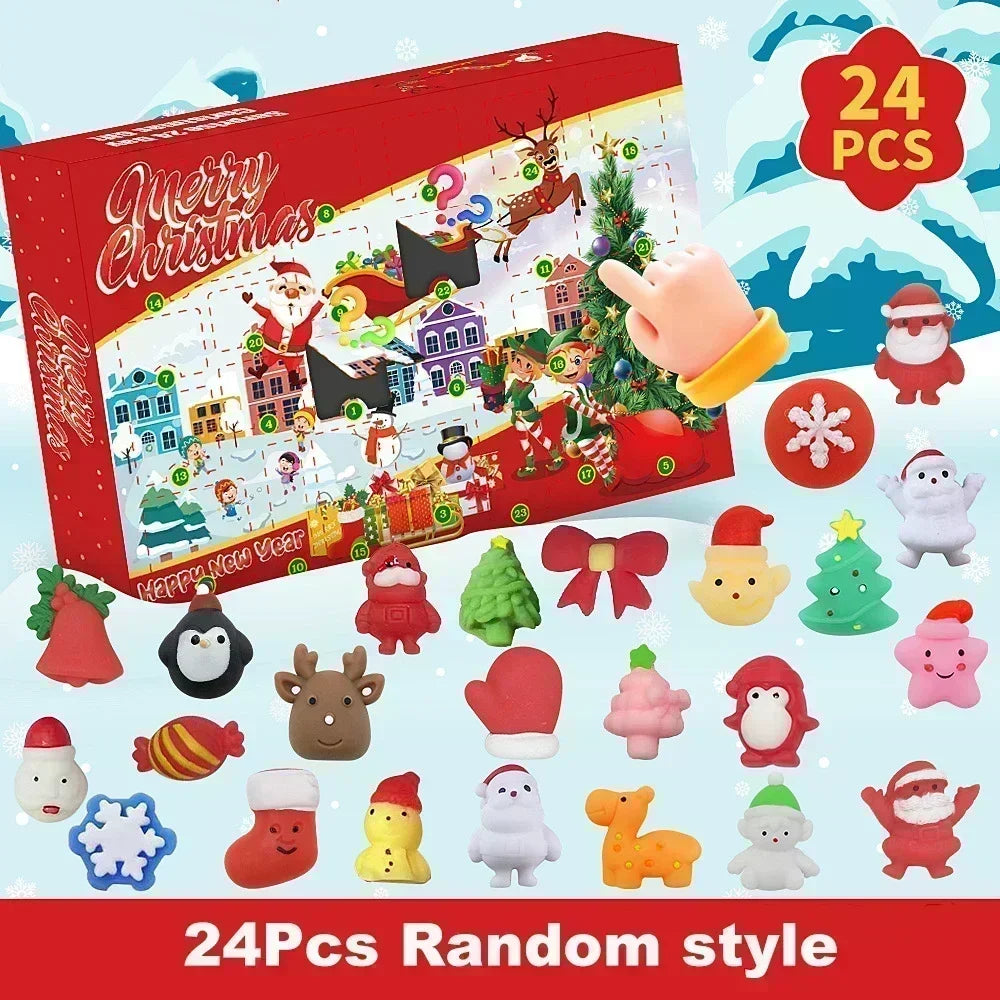 2025 Christmas Advent Calendar Gift Box for Girl Kids DIY Jewelry Hairpin Toy 24Days Countdown Calendar New Year Christmas Gifts