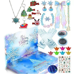 Image of 2025 Christmas Advent Calendar Gift Box for Girl Kids DIY Jewelry Hairpin Toy 24Days Countdown Calendar New Year Christmas Gifts